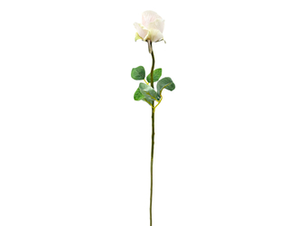 Sztuczny kwiat biała RÓŻA 59 cm