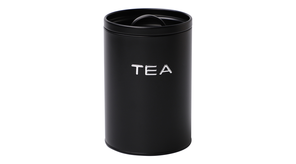 Pojemnik kuchenny na herbatę czarny TEA