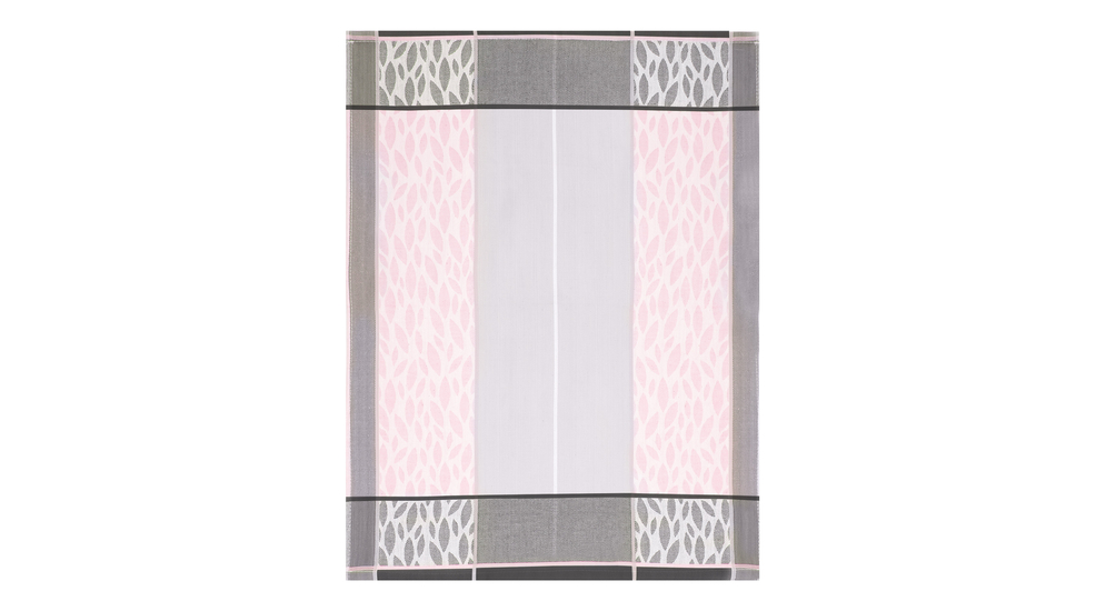 Ścierka kuchenna różowa LISTKI 50x70 cm
