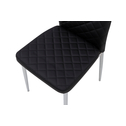 Krzesło tapicerowane czarną ekoskórą PIK