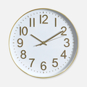 Zegar okrągły biało-złoty 30 cm