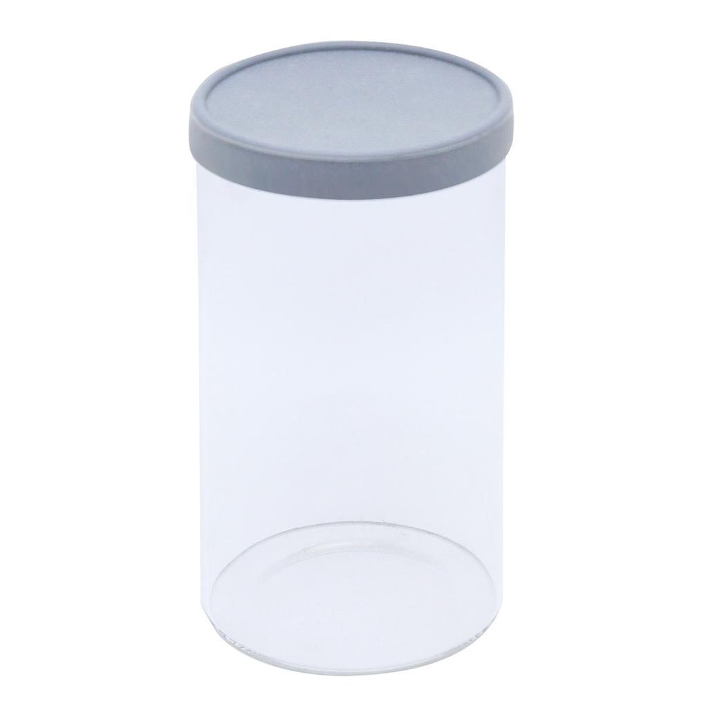 Szklany pojemnik z silikonową pokrywką 1 l, szary
