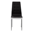 Krzesło tapicerowane czarno-białe z ekoskóry CARO