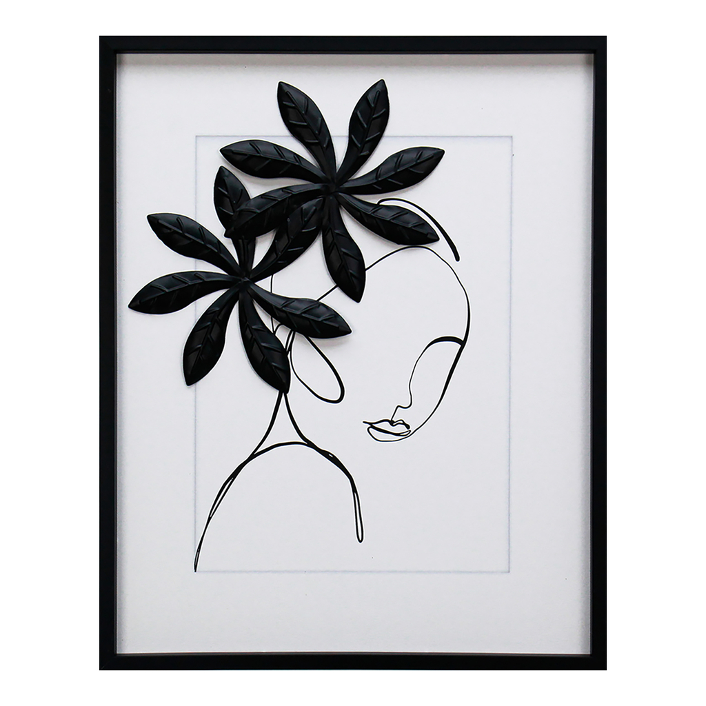 Obraz kobieta z kwiatem 40x50 cm.