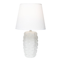 Lampa stołowa ceramiczna  pine biała 39 cm
