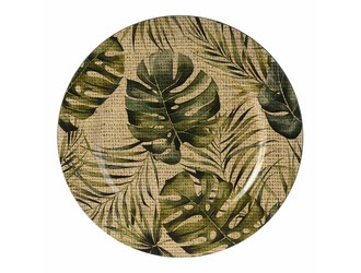 Talerz dekoracyjny w egzotyczne liście MIX 33 cm