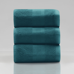 Komplet 3 ręczników bawełnianych turkus 30x30 cm