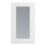 Przeszklony front drzwi PIANO 40x76,5 biały mat