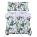 Komplet pościeli w palmy biało-zielony LAGOS 200x220 cm