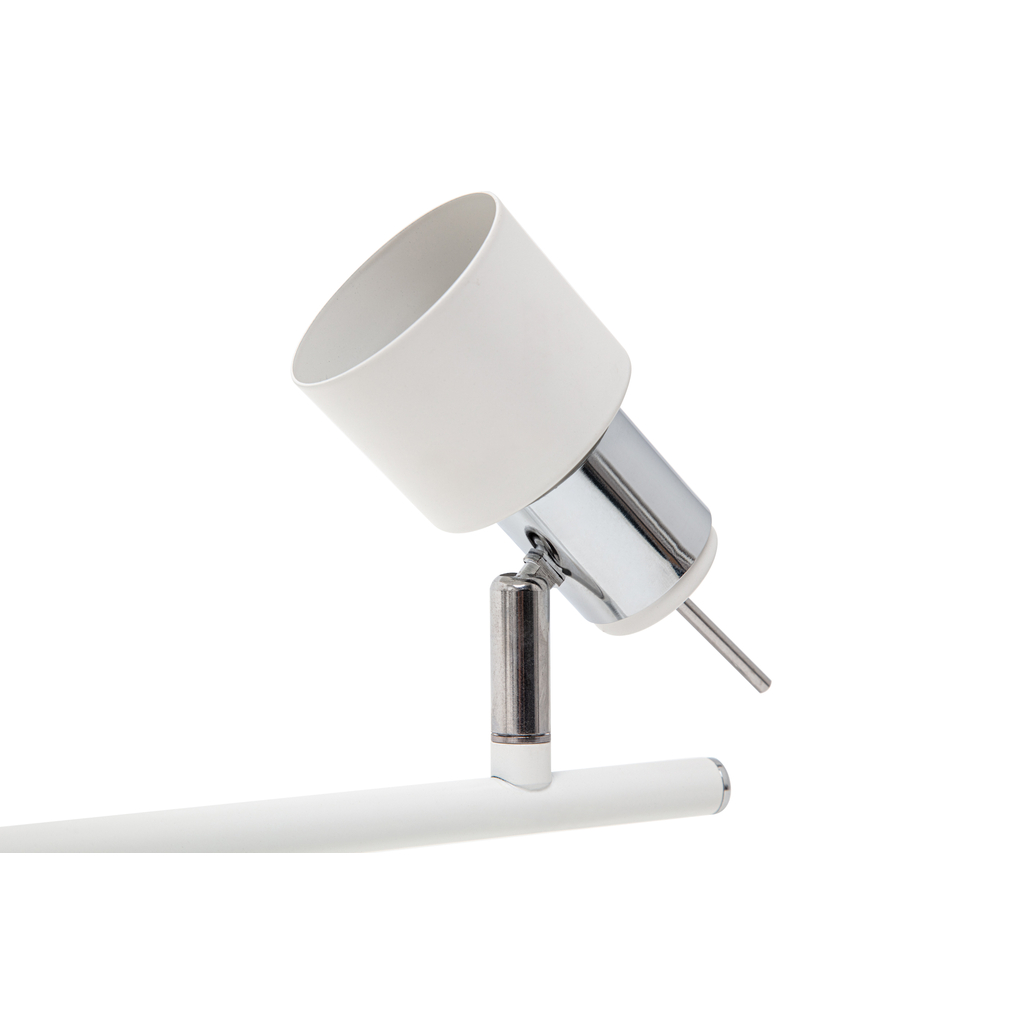 Listwa ORO STERNA posiada oprawę dla 3 żarówek typu GU10 o mocy maksymalnej 10W. Biały kolor lampy wprowadzi element naturalności i wkomponuje się w estetykę pomieszczeń urządzonych w oszczędnym, minimalistycznym stylu.