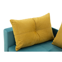Sofa rozkładana niebiesko-żółta LETTO lewa