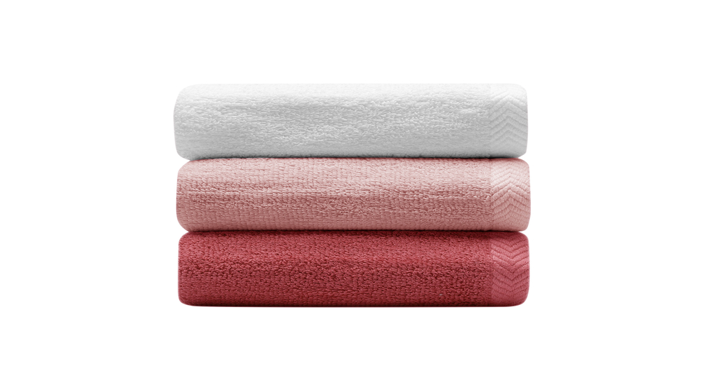 Komplet 3 ręczników 30x30 cm różowy