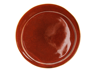 Talerz deserowy ceramiczny czerwony GLACIAR 21 cm