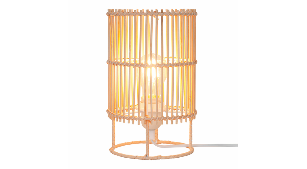 Lampa stołowa bambusowa EDIN 15x25 cm