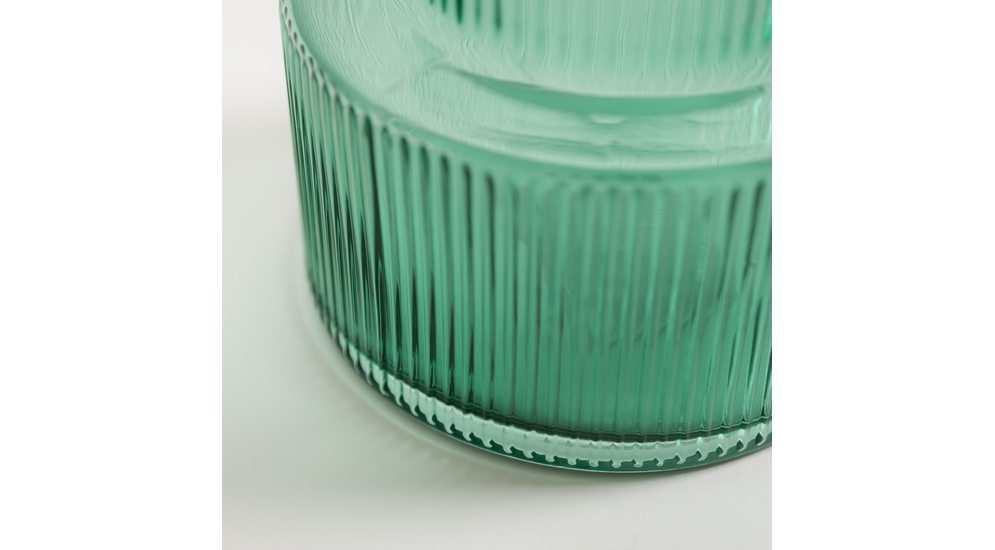 Wazon szklany zielony 30,5 cm