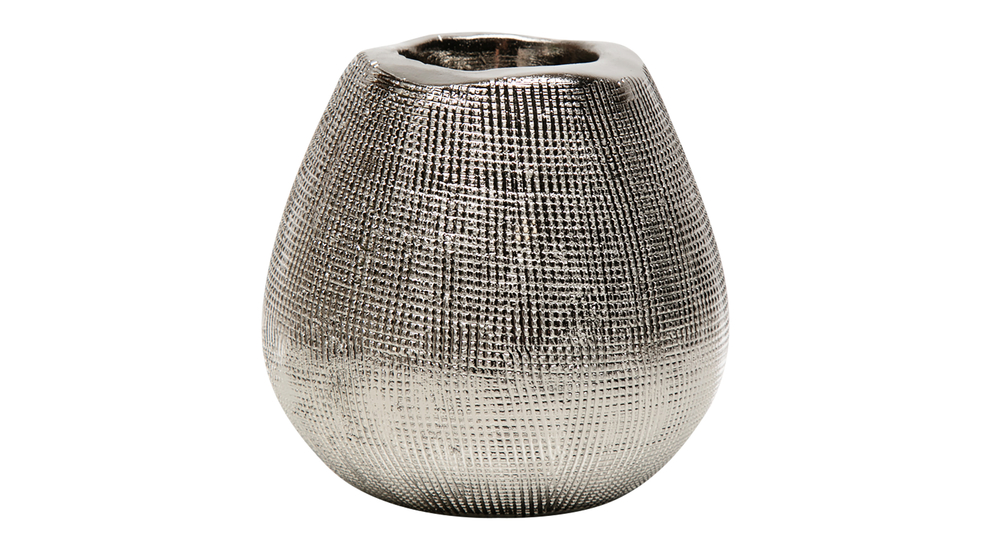Świecznik ceramiczny srebrny 9,5 cm