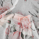 Zasłona do salonu w różowe kwiaty ELLIE 140x270 cm