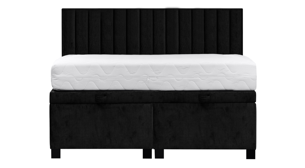 Łóżko czarne MONA VERTICAL 160 cm