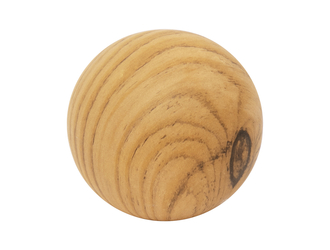 Kula dekoracyjna ceramiczna efekt jasnego drewna 8 cm