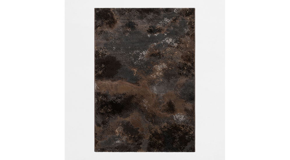 Dywan abstrakcyjny brązowy SORRENTO 120x170 cm wykonany z przędzy polipropylenowej. 