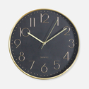 Zegar czarno-złoty 30 cm