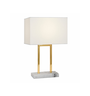 Lampa stołowa prostokątna biała CARLOS