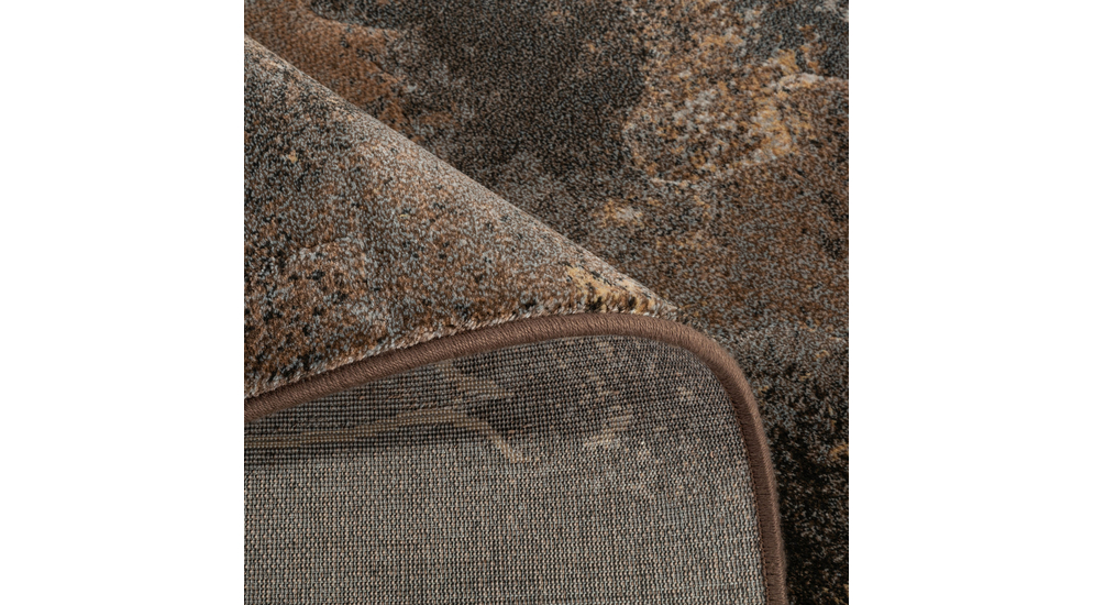 Dywan abstrakcyjny brązowy SORRENTO 200x290 cm - detal. 