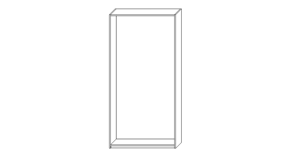 Biały korpus szafy ADBOX II 100x201,6x35 cm