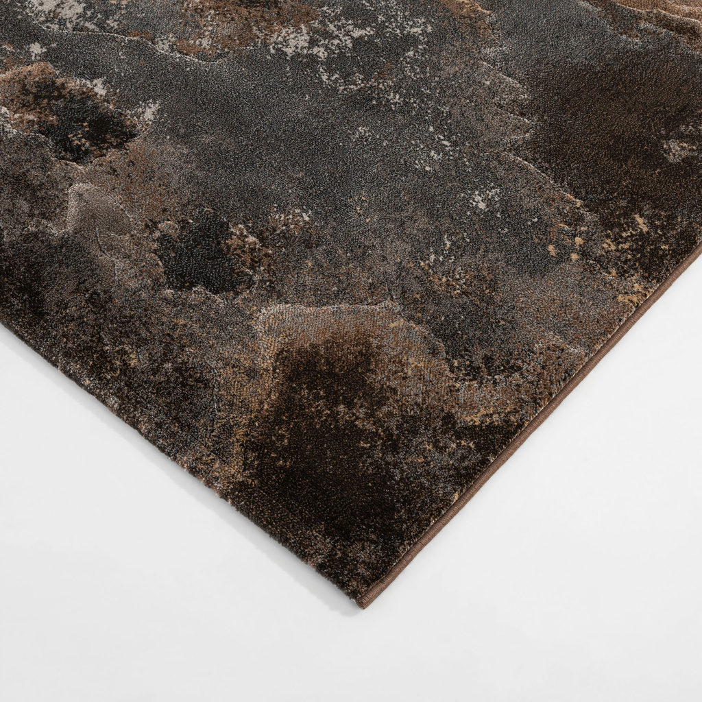 Dywan abstrakcyjny brązowy SORRENTO 160x230 cm, detal. 