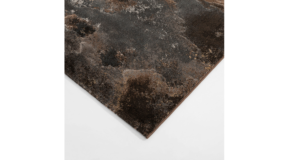 Dywan abstrakcyjny brązowy SORRENTO 120x170 cm, detal. 