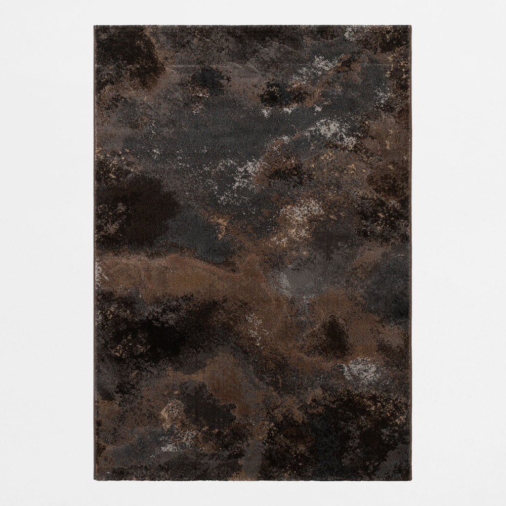 Dywan abstrakcyjny brązowy SORRENTO 160x230 cm wykonany z przędzy polipropylenowej. 