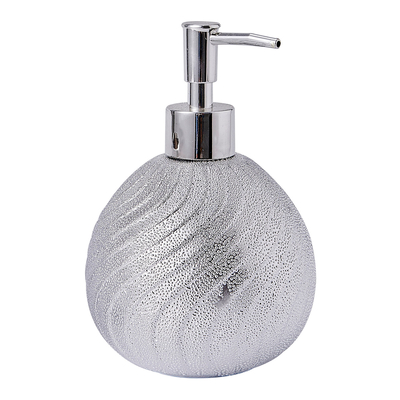 

Salony Agata Dozownik do mydła w płynie ceramiczny srebrny 14 cm