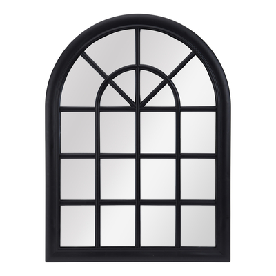 Lustro okno w czarnej ramie dekoracja lustrzana vintage 45x60 cm