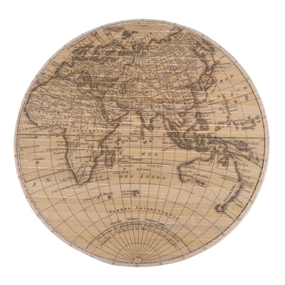 Mapa świata okrągła bambusowa 60 cm 