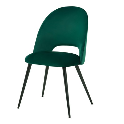 Krzesło welurowe zielone KORNOD