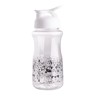 Butelka plastikowa na wodę BIAŁY KOT 500 ml